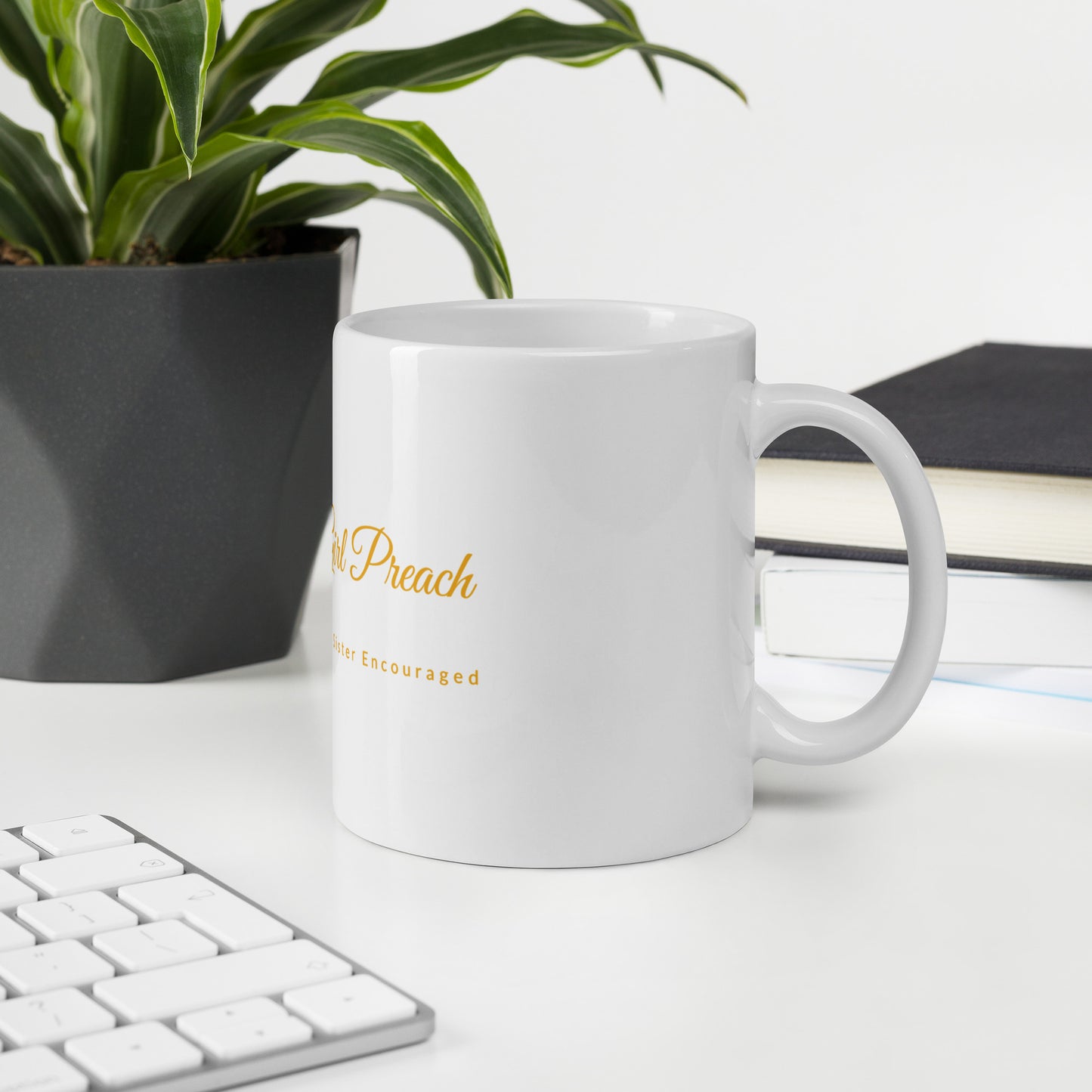GIRL PREACH White glossy mug