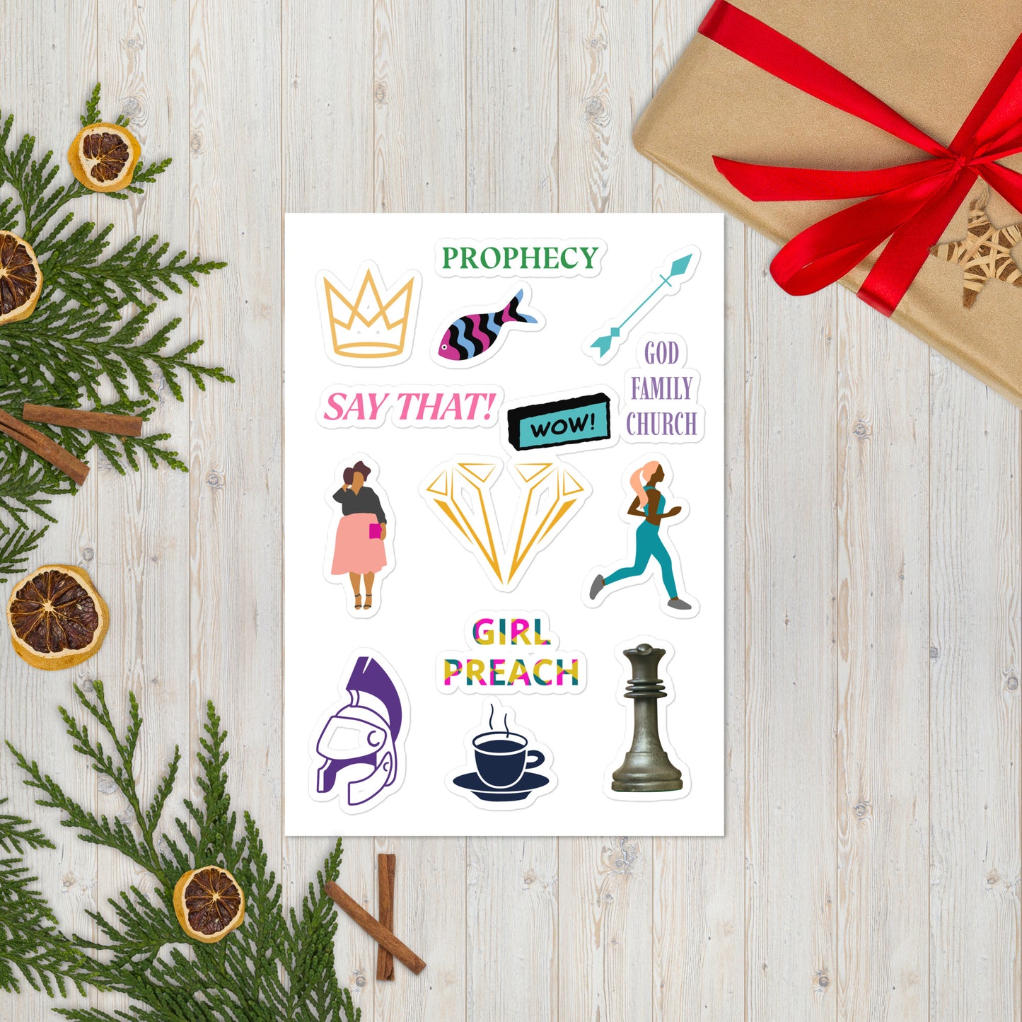 GIRL PREACH Sticker sheet