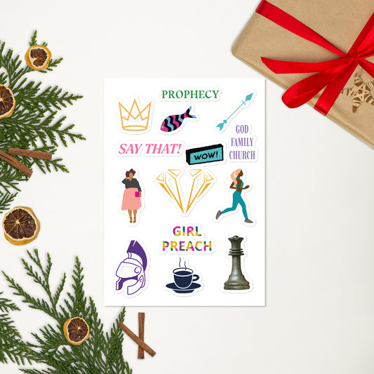 GIRL PREACH Sticker sheet